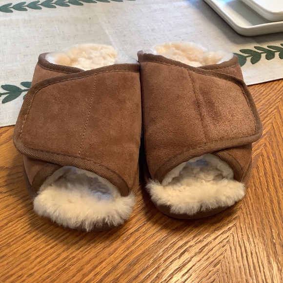 LAMO Ladies Sheepskin Wrap Slippers Chestnut Size XL. 9-10 - Picture 9 of 12